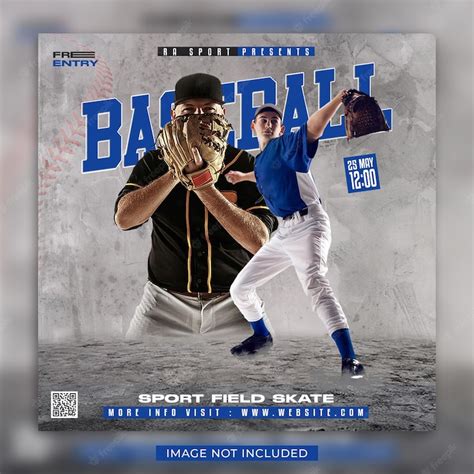 Premium Psd Baseball Match Day Flyer And Social Media Post Template