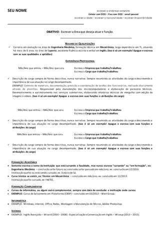 Cv Modelo PDF