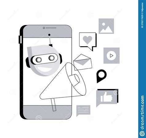 Artificial Intelligence In Social Media Abstract Concept Vector