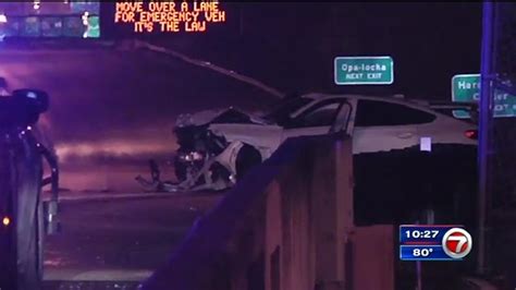 1 Killed 1 Hospitalized After Wrong Way Wreck On Sr 826 In Miami