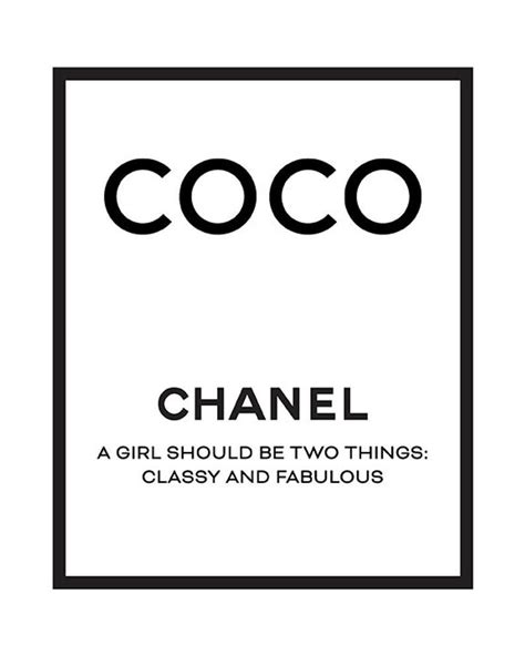 Coco Chanel Print Chanel Printable Art Chanel Quotes Chanel Etsy