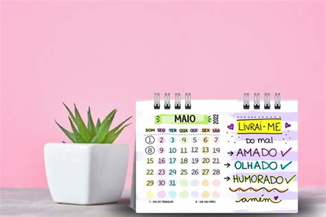 Calendário De Mesa 2022 C Frases Motivacionais 14x20cm Elo7