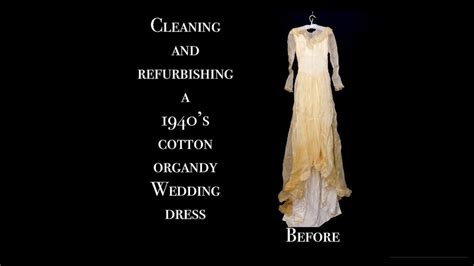 A Badly Yellowed Cotton Organdy Wedding Dress Gets Some Much Needed Tlc