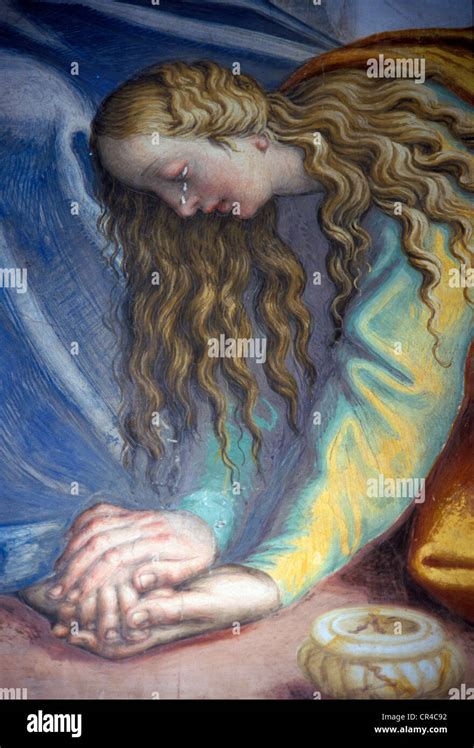 Mary Magdalene Anointing Jesus Feet The Feast Of Simon Pharisee Stock