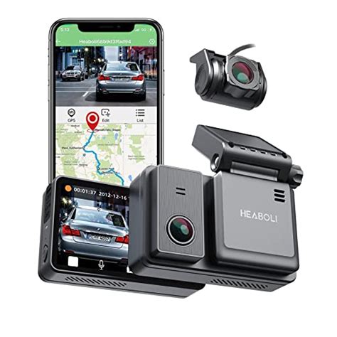 Heaboli K Dual Dash Cam Front And Rear Wi Fi Gps Inches Ips Touch