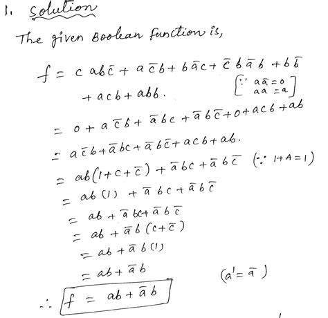 [solved] Simplify Boolean Expression Cabc Ac B Ba C C Ba B Bb Course Hero