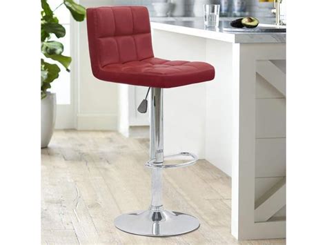 Furmax Bar Stools Modern PU Leather Swivel Adjustable Hydraulic Bar