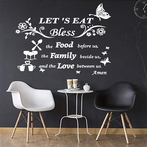 Dinner Prayer Wall Stickers Kitchen Quotes Christian Quotes Stickers