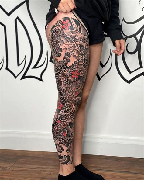 Japanese Dragon Tattoo The Complete Guide Dragon Tattoo Leg