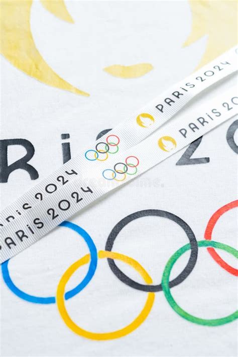 Olympic Games Paris 2024 Official Logo Symbol Abstract Editorial Stock