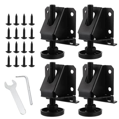 Jingt Heavy Duty Leveling Feet Workbench Leveling Legs Black Furniture