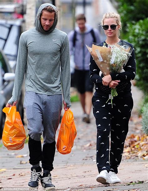 Margot Robbie Dresses Down In A Tracksuit With Boyfriend Tom Ackerley