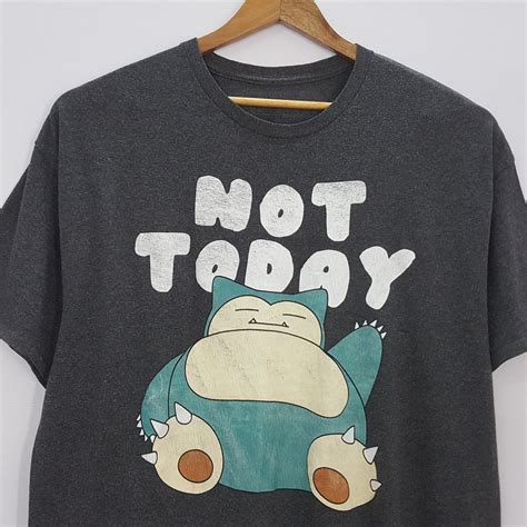 Vintage Pokémon snorlax not today big design t shirt Etsy