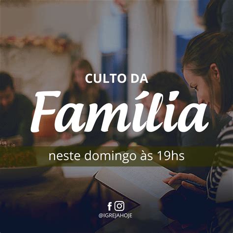 Cartaz Culto Da Familia