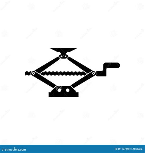 Hydraulic Jack Icon Vector Illustration Design Template Stock Vector