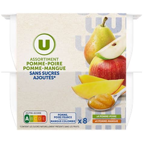 Coupelles De Fruits Pommes Poires Pommes Mangues U X G