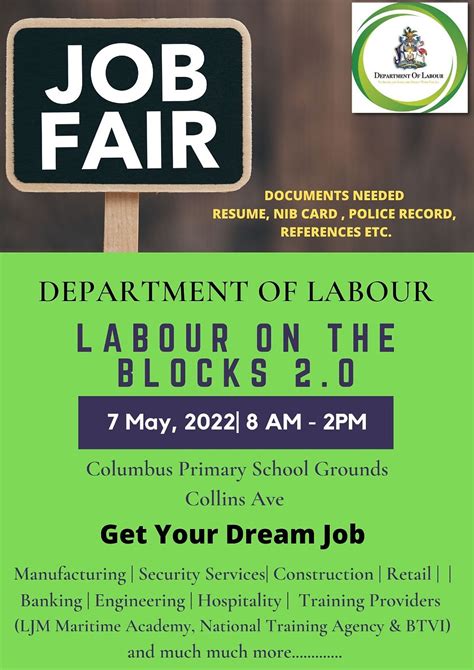 Bahamas Department of Labour: Labour on the Block 2.0 Job Fair | May 7th 2022