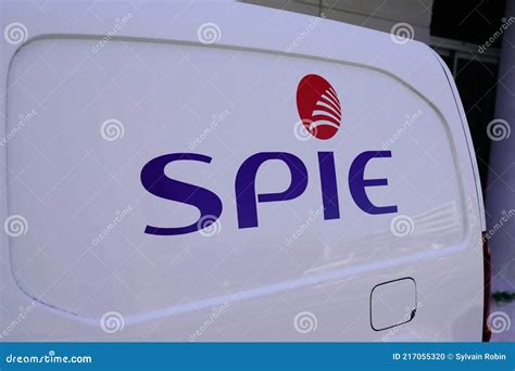 Spie Logo Brand And Text Sign On Panel Van Car French Company Fields Of