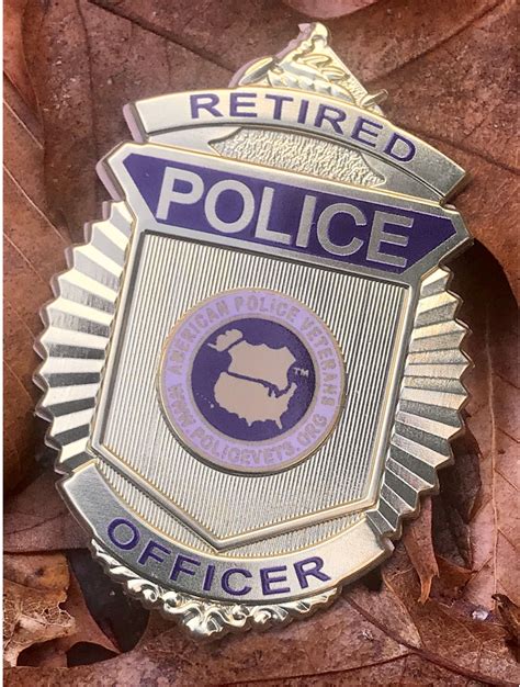 Flexbadge Retired Police Officer Badge With American Police Veterans