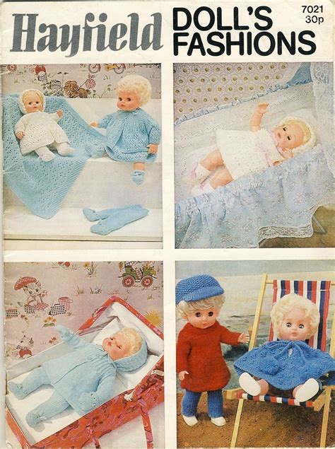 Hayfield Doll S Fashions 1970s Knitting Pattern For Tiny Tears