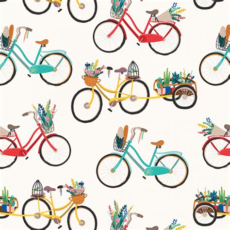 Illustrated Bikes Pattern - Sample Kit