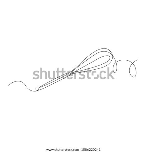 Continuous One Line Whisk Stock Vector Stock Vector Royalty Free