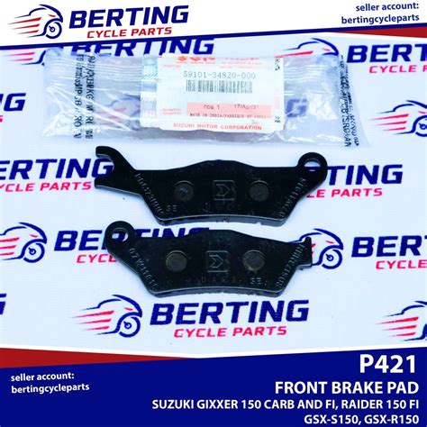 Sgp Front Brake Pad Suzuki Gixxer Carb Fi Gsx S R Raider