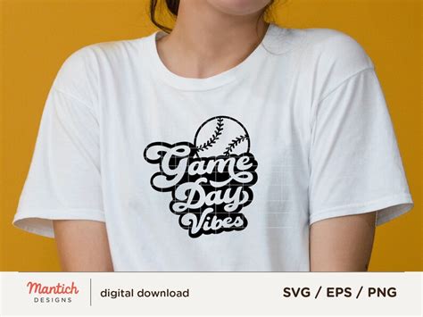 Baseball Game Day Vibes Svg Baseball Svg Softball Svg Game Etsy