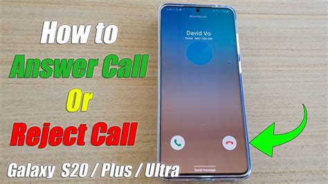 Galaxy S20 Ultra Plus How To Answer Reject A Call YouTube