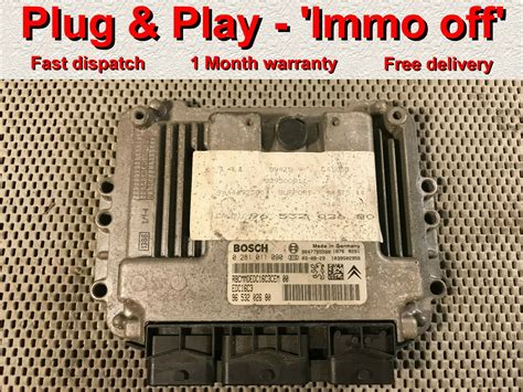 Peugeot 307 1 4 HDi ECU Bosch 0281011090 9653202680 EDC16C3 Plug