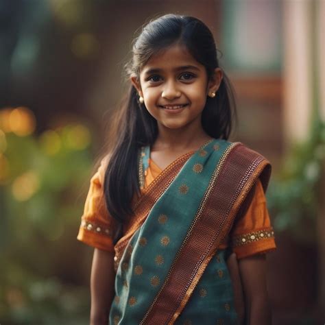 Premium Ai Image A South Indian Small Girl