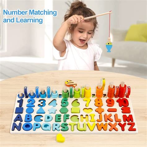 Jouet Puzzle en Bois Montessori Jeu Éducatif Mathématiques pour Enfants