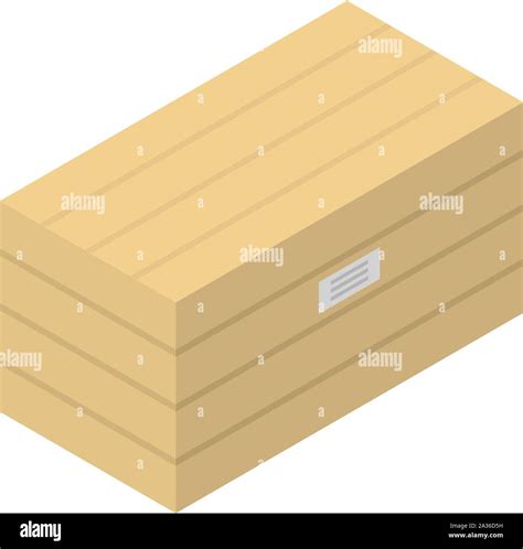 Wood Box Icon Isometric Style Stock Vector Image Art Alamy