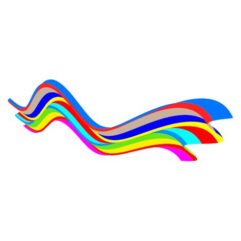 Rainbow Wave Motif Free Svg