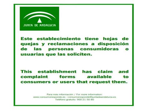 How To Make A Complaint Using The Hoja De Reclamacion In Andalucia