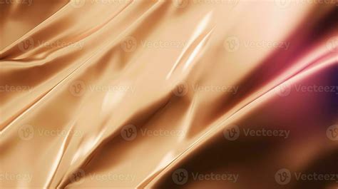 Gold Satin Fabric Texture Background Closeup Of Rippled Golden Silk