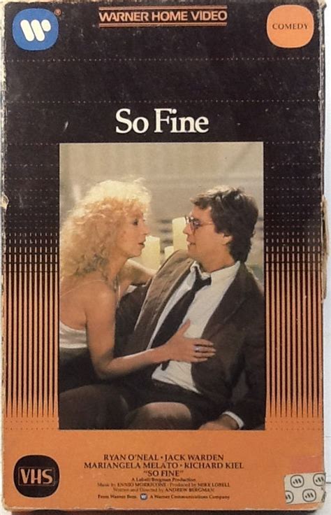 Vintage Vhs Tape So Fine Ryan Oneal Jack Warden Mariangela Melato