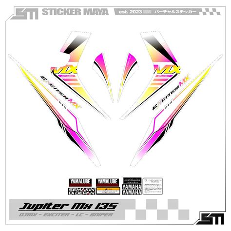 Jual Striping Mx Lama Motif Exciter Jupiter Mx Old Sticker