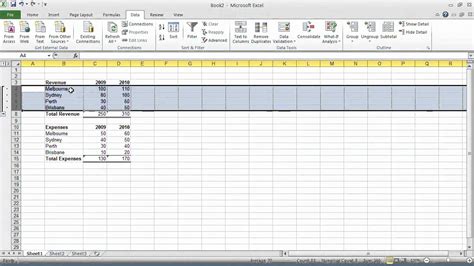 Excel Tips Tip24 Group And Outline Data Youtube