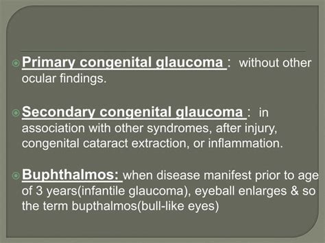 Congenital Glaucoma Pptx