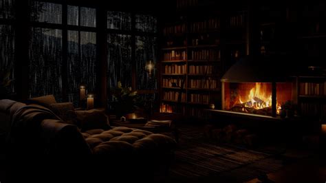 Simple Joys On Rainy Days Cozy Up By The Fireplace Ambient Rain