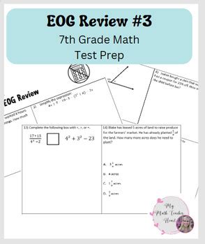 Results For Math Eog Review Worksheets TPT