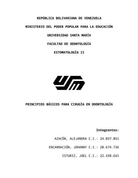 Docx Principios B Sicos Para Cirug A En Odontolog A Dokumen Tips