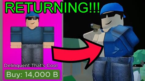 Delinquent Thats Cool Returning To Arsenal Roblox Arsenal Youtube