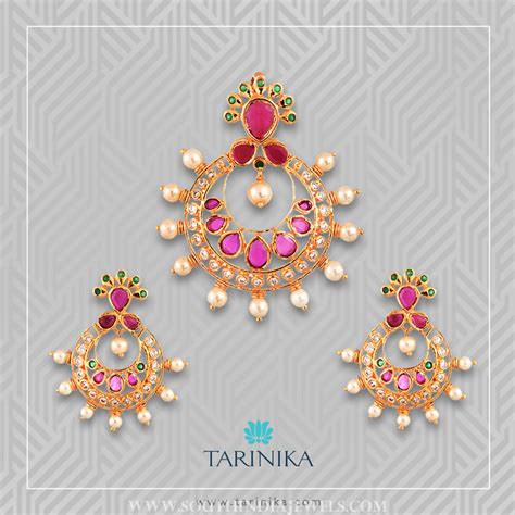 Gold Plated Pendant Set From Tarinika South India Jewels