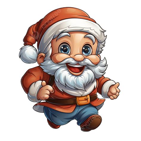 Lindo Navidad Santa Corriendo Png Dibujos Papa Noel Navidad Pap