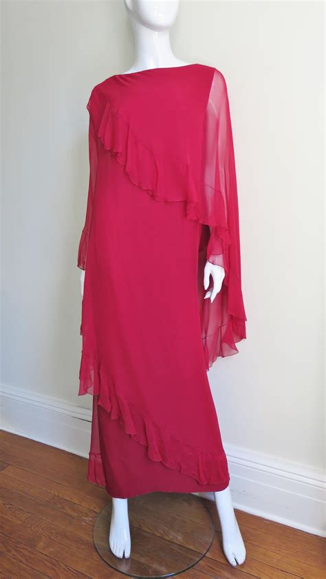 Jean Louis Silk Gown with Draping 1960s For Sale at 1stDibs | jean ...