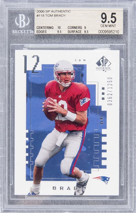 Lot Detail Sp Authentic Tom Brady Rookie Card