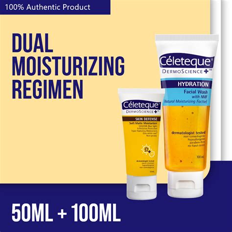 Céleteque Dual Moisturizing Regimen Facial Wash SPF50 Moisturizing