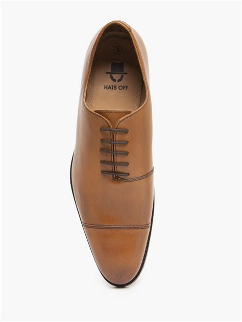 Buy Online Genuine Leather Tan Oxford Shoes online